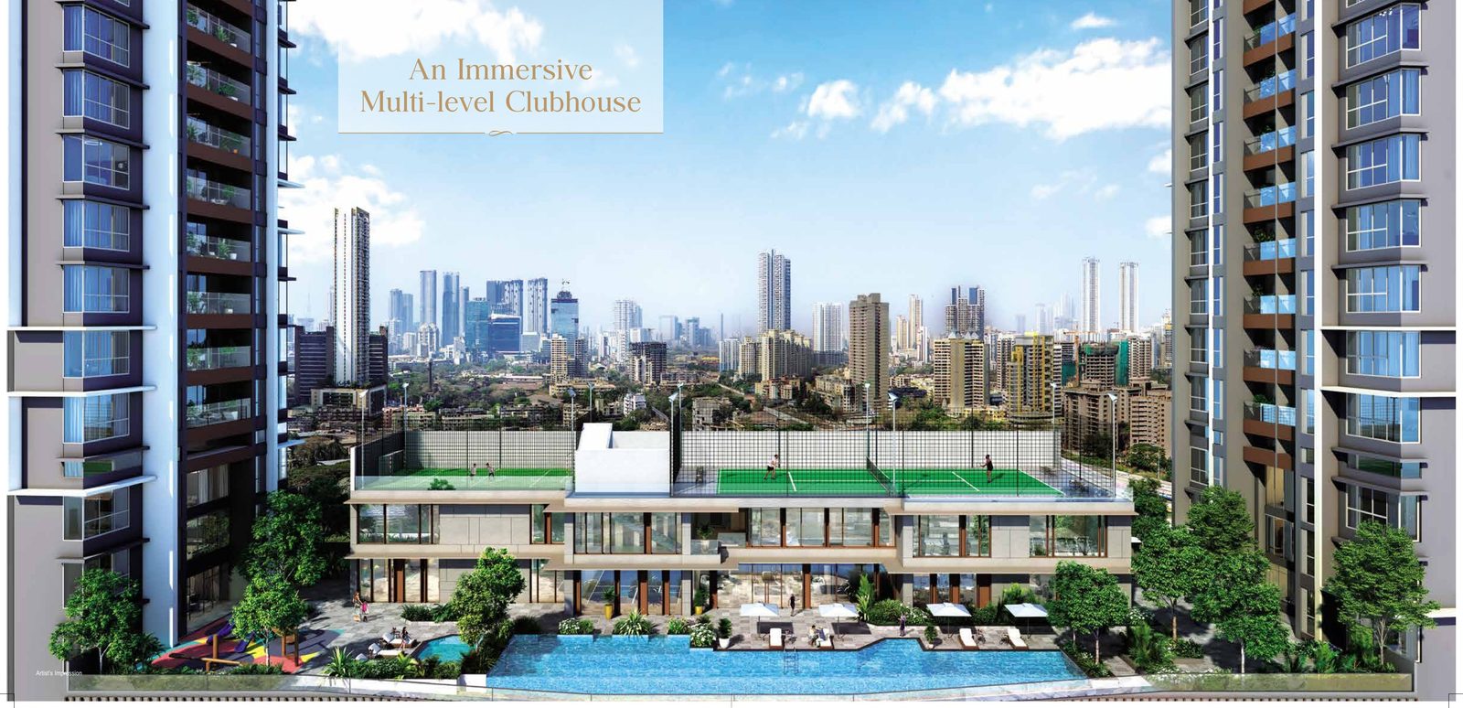 Multi-level clubhouse deck