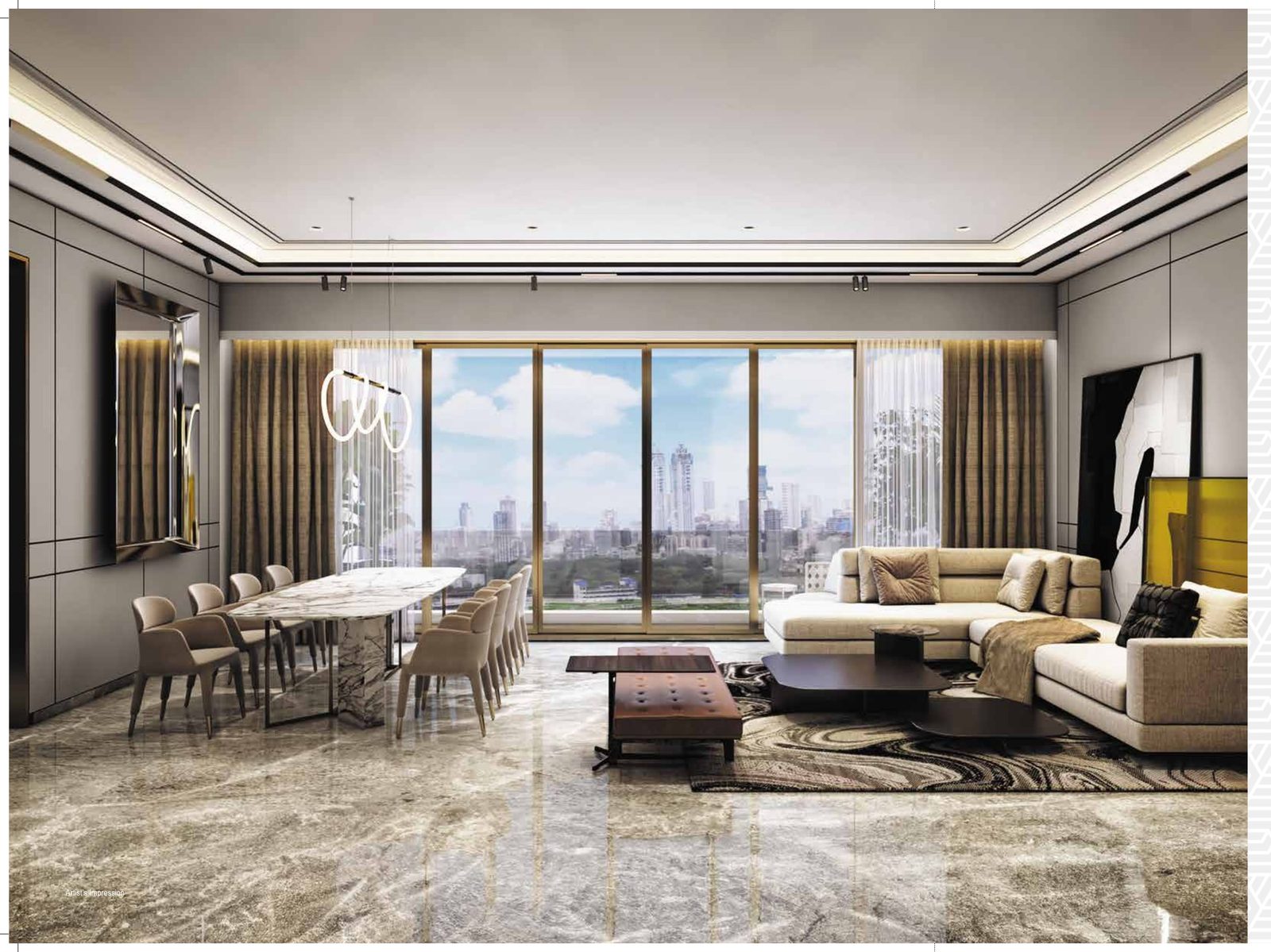 Grand living room, artist's impression
