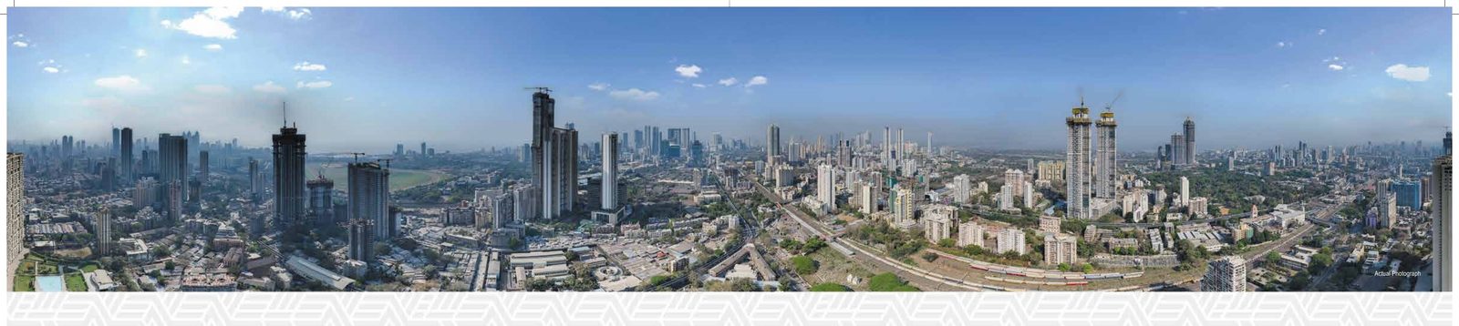 Actual panoramic view of the South Mumbai skyline