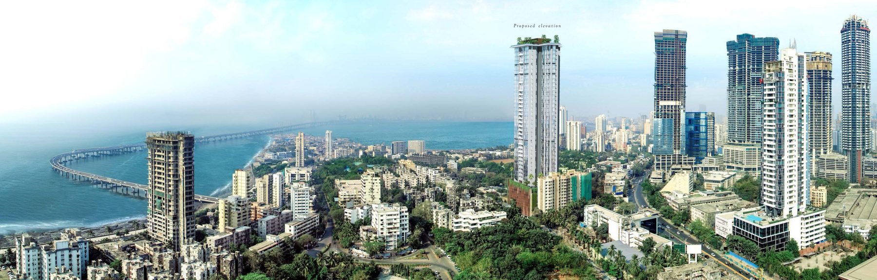 Worli seaface skyline at night